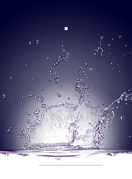 简约水滴水花深蓝色背景素材