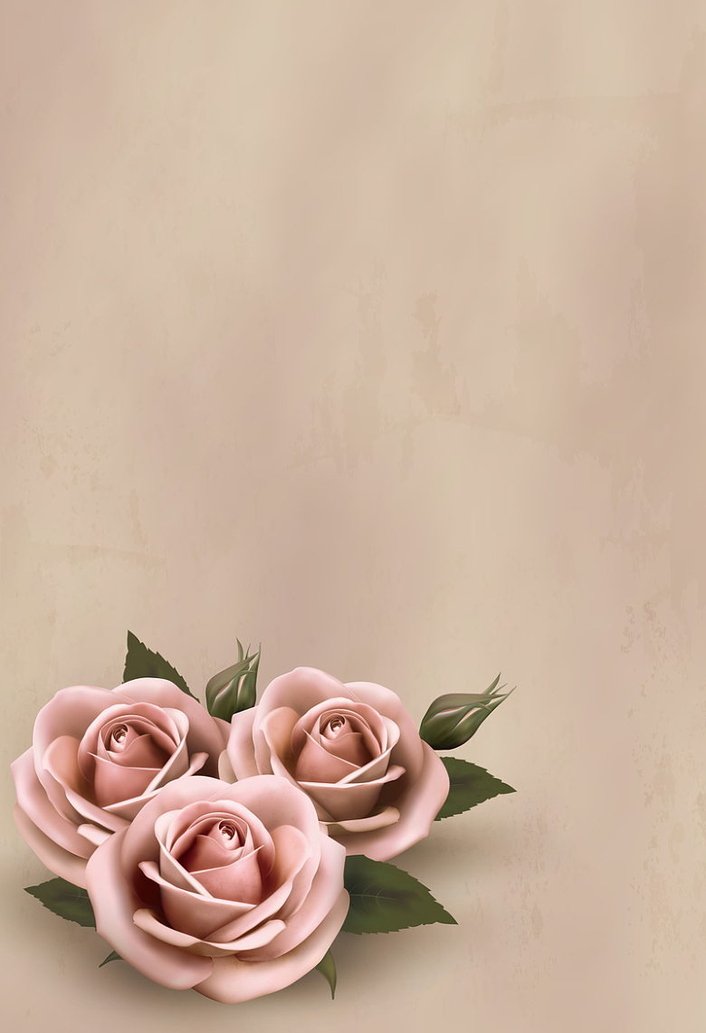 浪漫低调玫瑰花海报背景素材