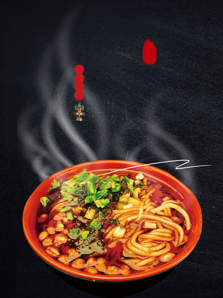 美味酸辣粉背景素材