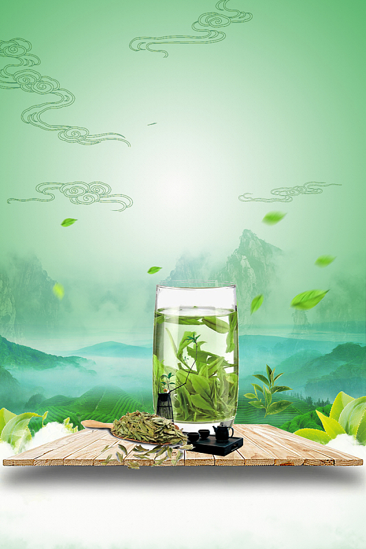 绿色新茶上市海报