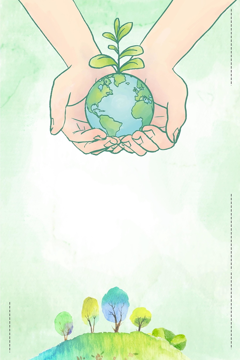 绿色世界地球日公益设计海报背景