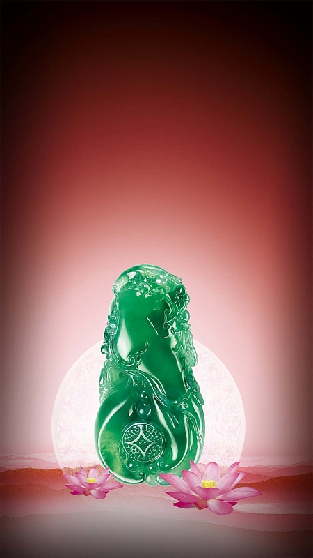 红色梦幻翡翠商业h5背景