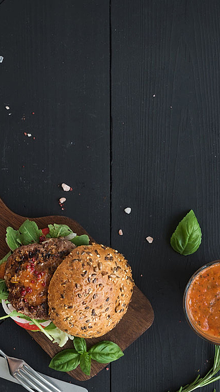 食物汉堡包h5背景