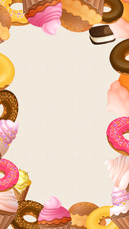 小清新蛋糕店源文件h5背景素材