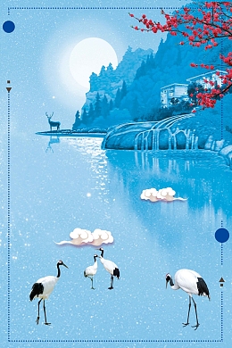 中国风寒露节气宣传