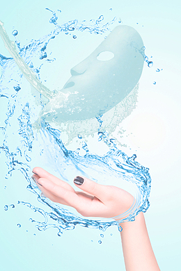 清新补水保湿广告设计背景图