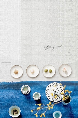 清新简约中国茶韵背景