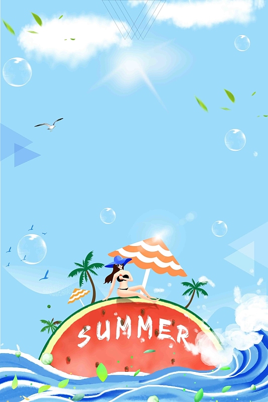 清新简洁立夏节气海报