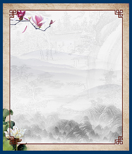 淡雅荷花水墨背景