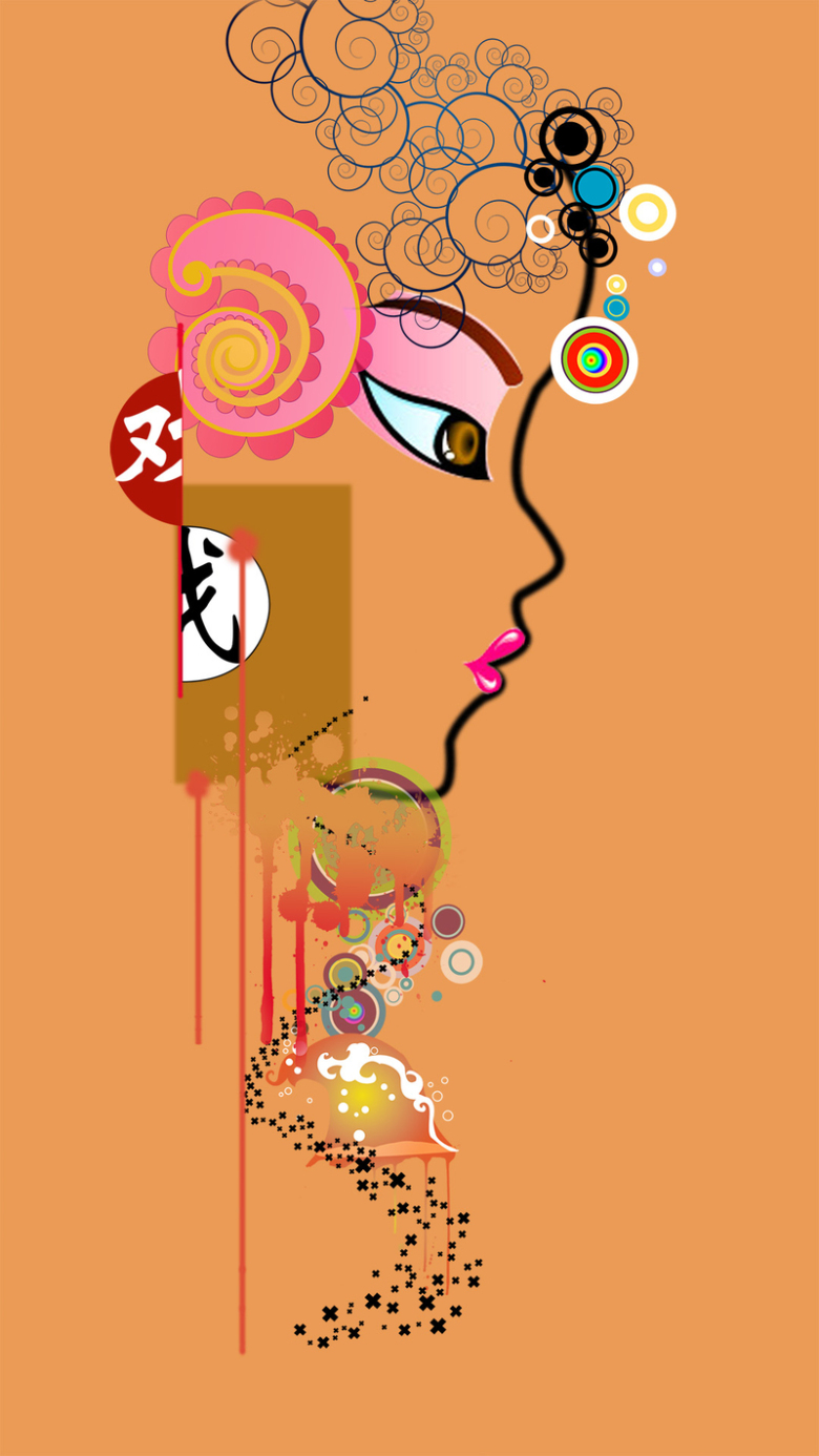 橙色文艺戏曲商业psd分层h5背景素材免抠素材免费下载_觅元素51yuansu