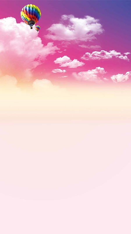 紫色清新天空白云H5背景