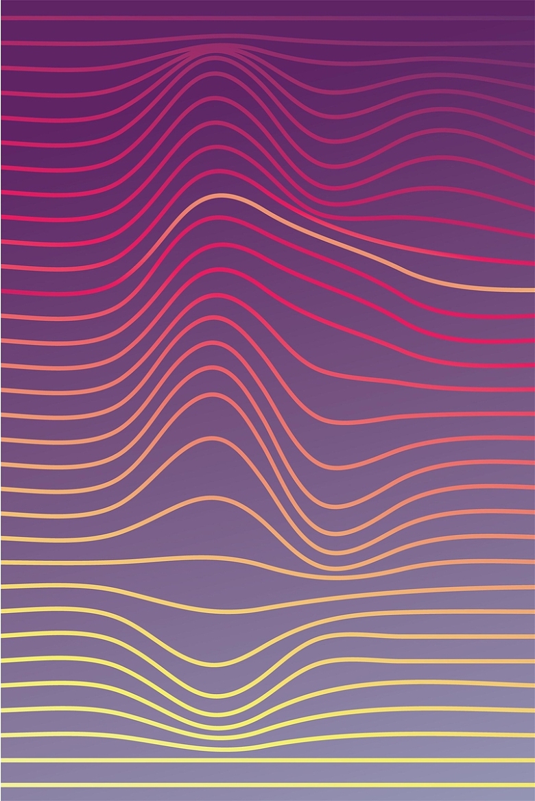 紫色几何图案科技感平面广告