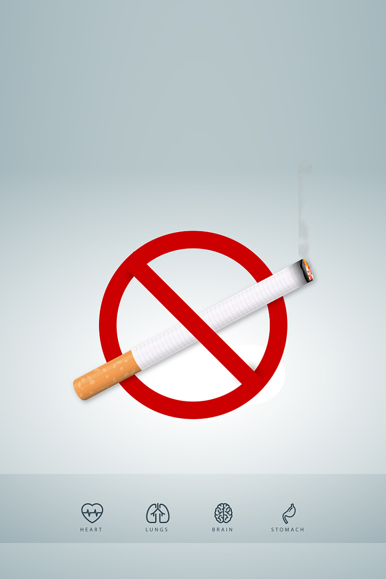简约禁止吸烟背景图