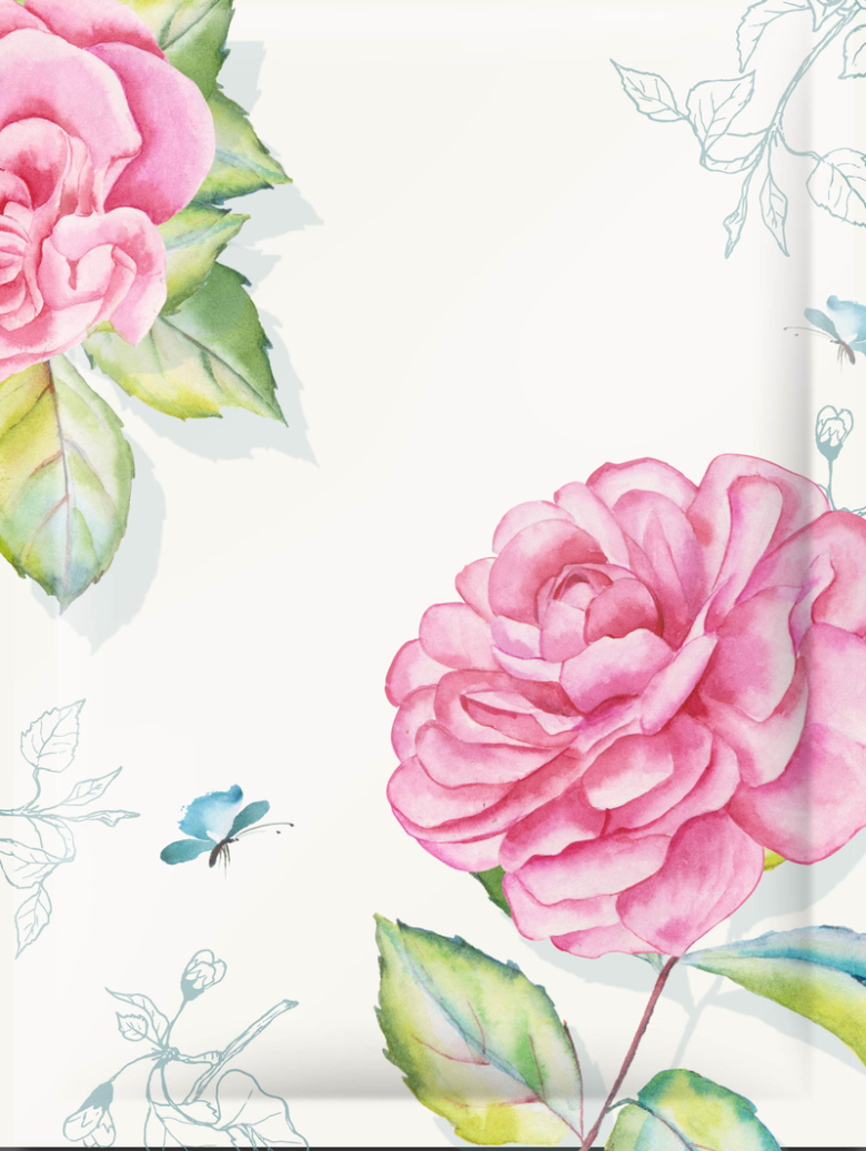 水彩花朵面膜海报背景模板