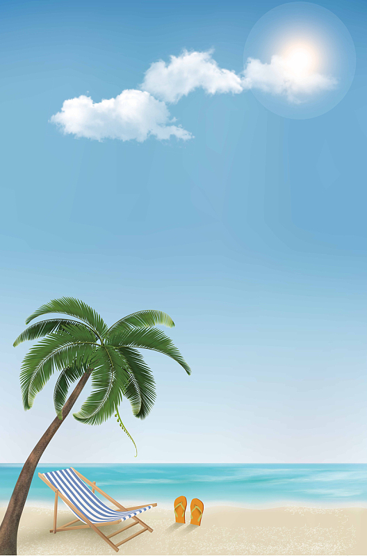 夏季海滩海报背景