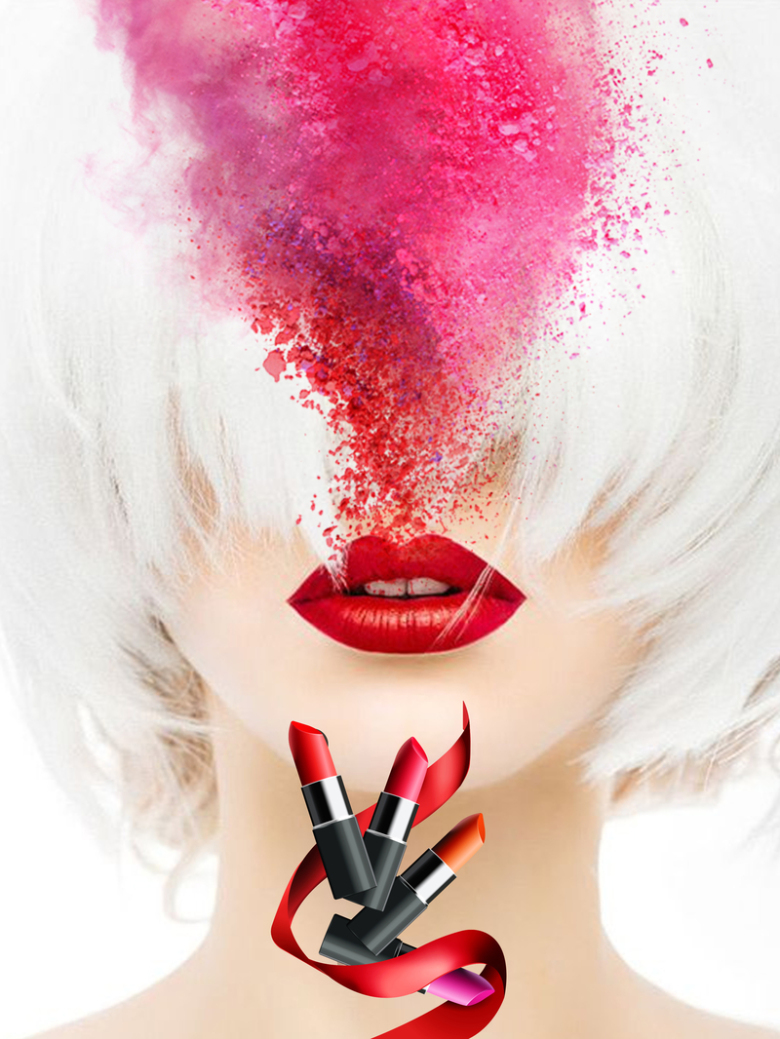 浪漫大气口红海报背景免抠素材免费下载_觅元素51yuansu.com