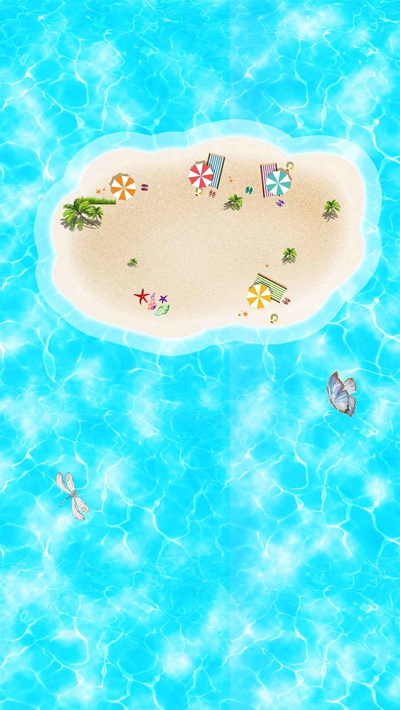 夏季清仓SALE促销暑假H5背景素材