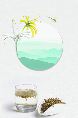 清新药材金银花展示海报