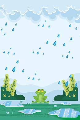 简约文艺下雨海报设计