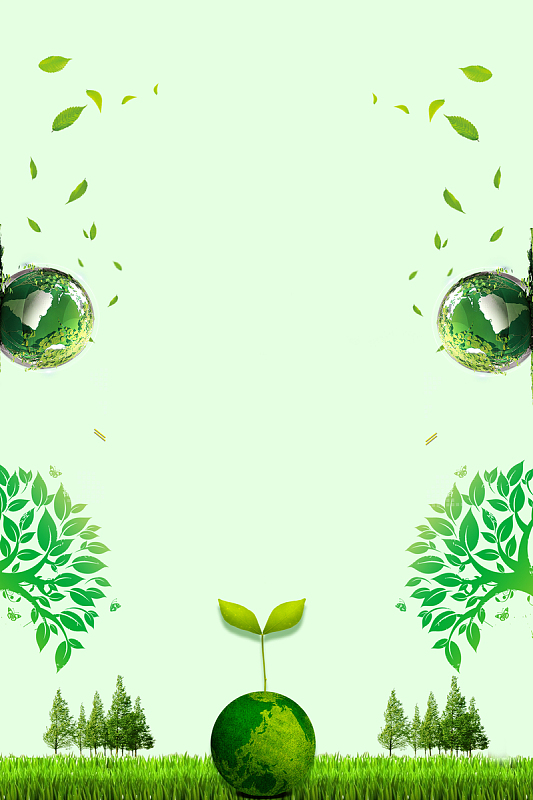 植树造林公益植树节公益海报背景