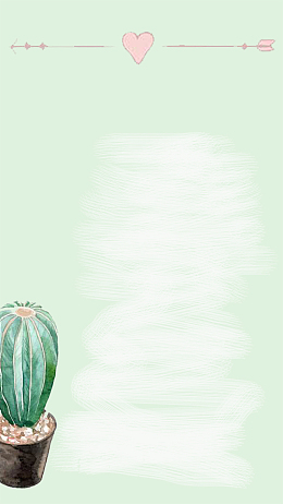 清新可爱卡通植物简约背景