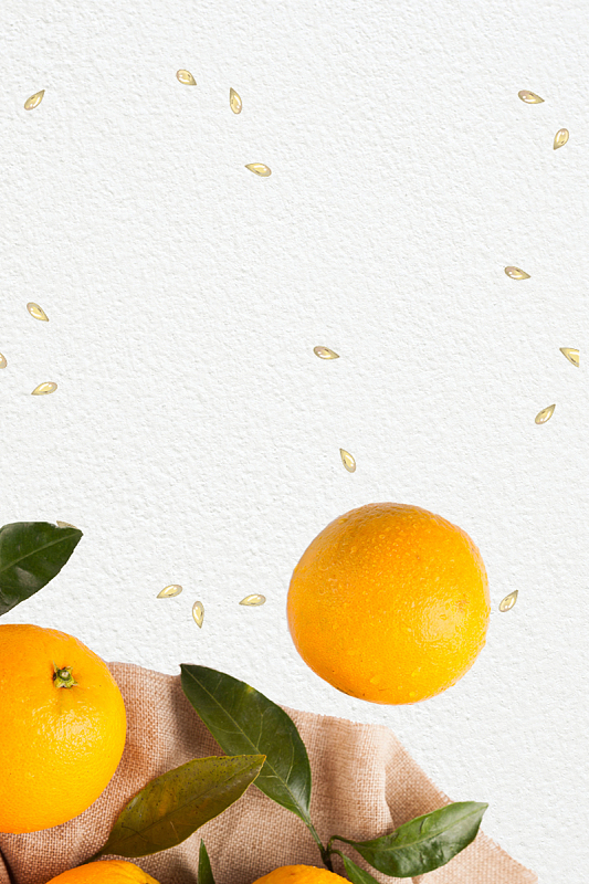 橙子海报背景素材