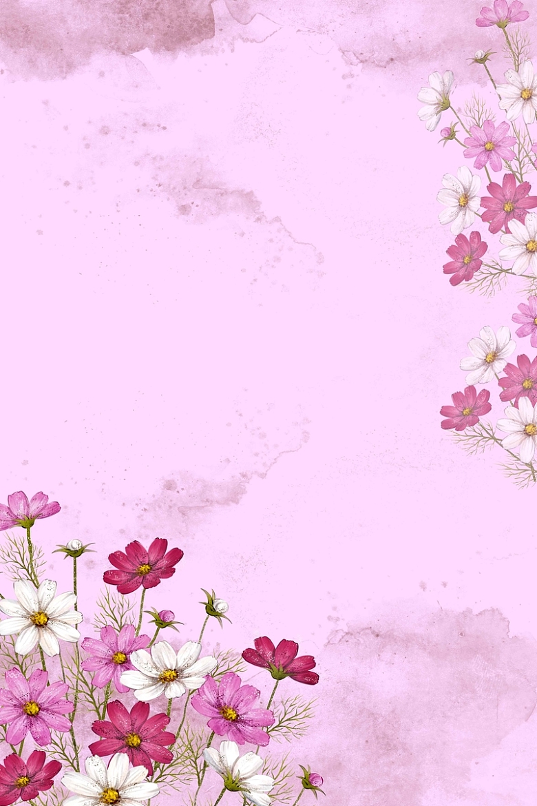 春天植物花卉粉色简约大气背景