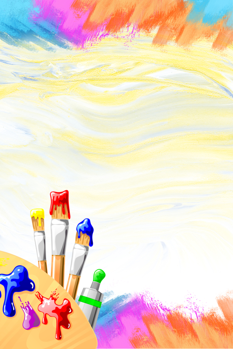 彩色油墨绘画培训招生海报背景免抠素材免费下载_觅元素51yuansu.com