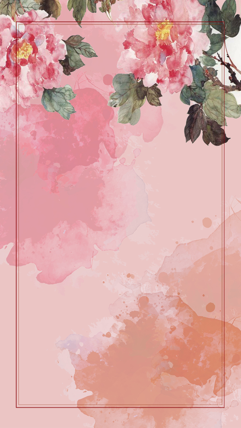 手绘水彩花绘植物海报