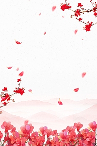 唯美杜鹃花春季赏花背景模板