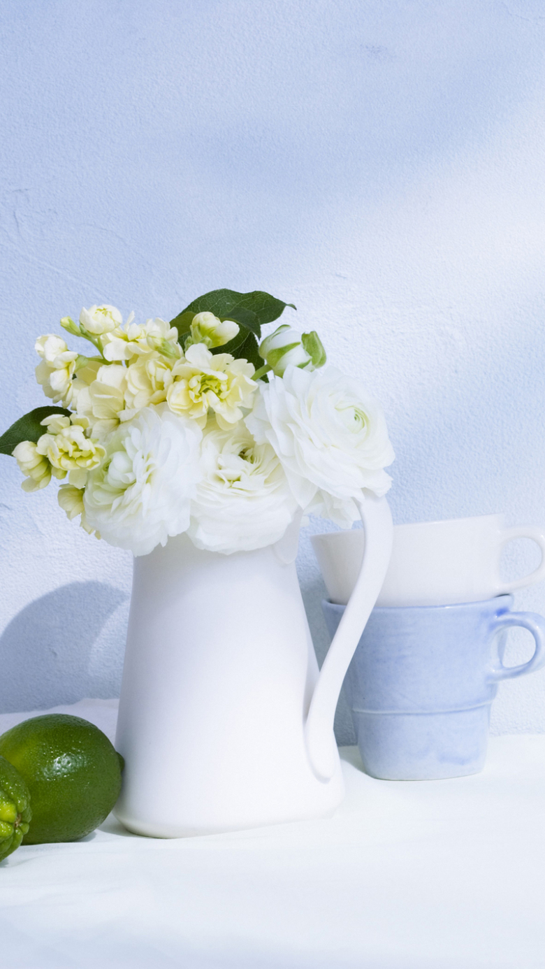 温馨家居花瓶h5背景素材