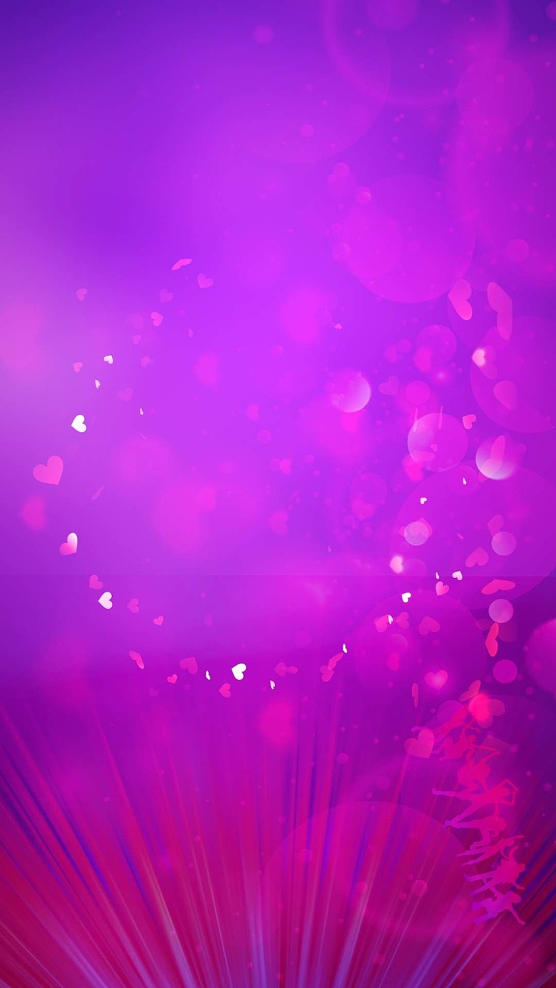 紫色梦幻花朵光晕PSD分层H5背景素材