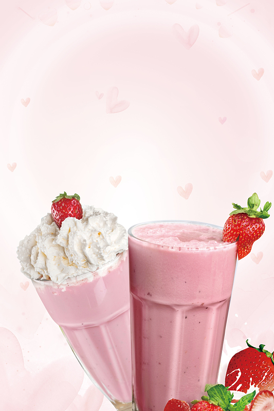 洒落奶茶背景素材图片