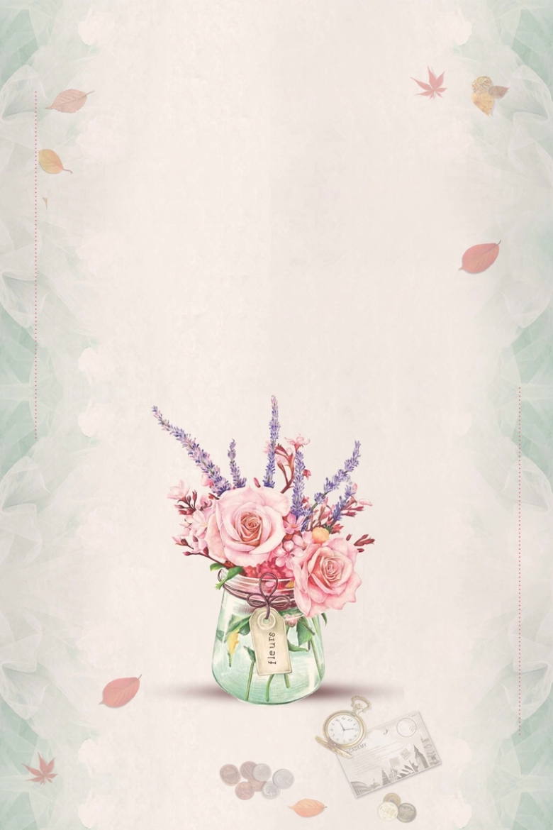 清新文艺遇见最美的你海报psd分层背景