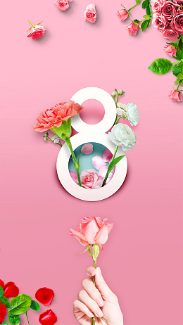 妇女节海报设计背景图