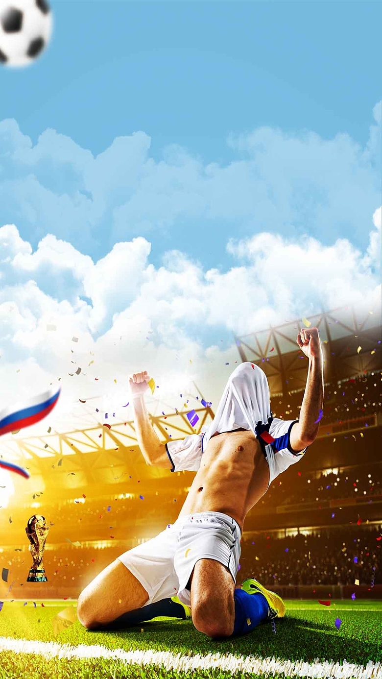 创意疯狂世界杯海报背景