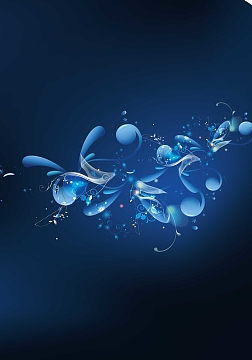 蓝色花纹背景装饰