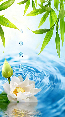 落水中的水珠H5素材背景