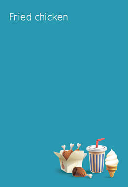 美味油炸食物冰激凌汉堡高热量海报背景素材