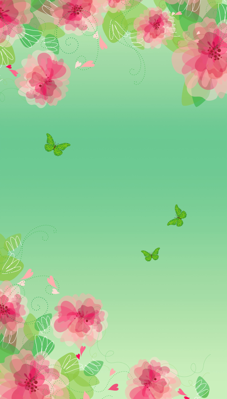 春暖花开春季促销海报背景