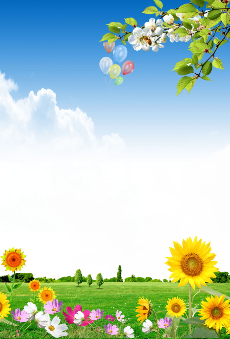 绿色环保清新海报背景素材