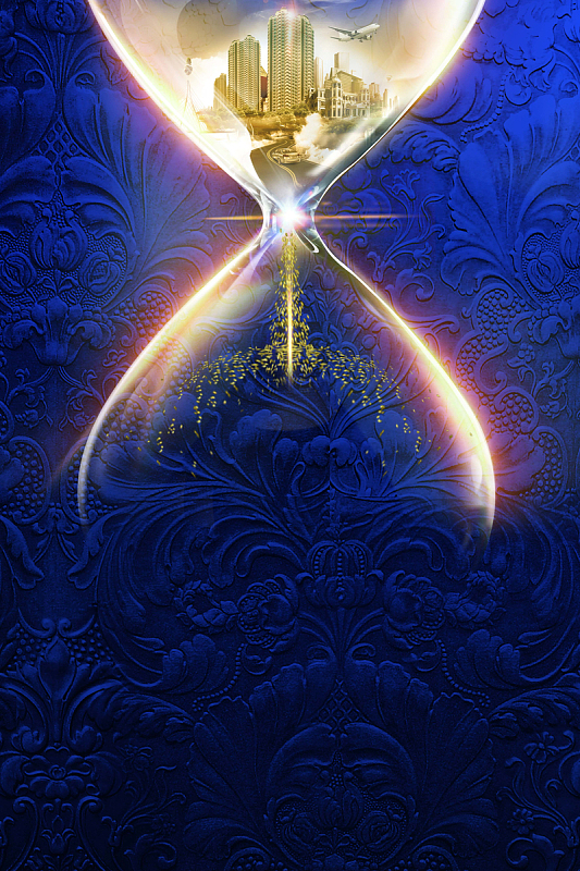 沙漏壁画城市海报