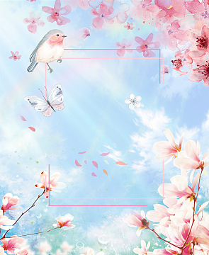 唯美桃花海报背景素材