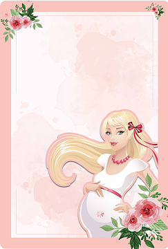 简约清新孕妇写真海报背景