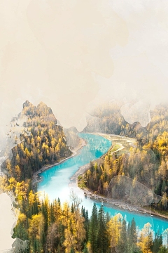 邂逅新疆旅游行业背景模板