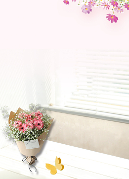清新教师节鲜花促销海报