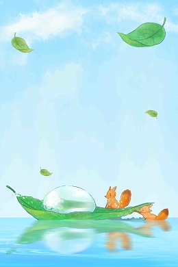 小清新二十四节气白露宣传海报