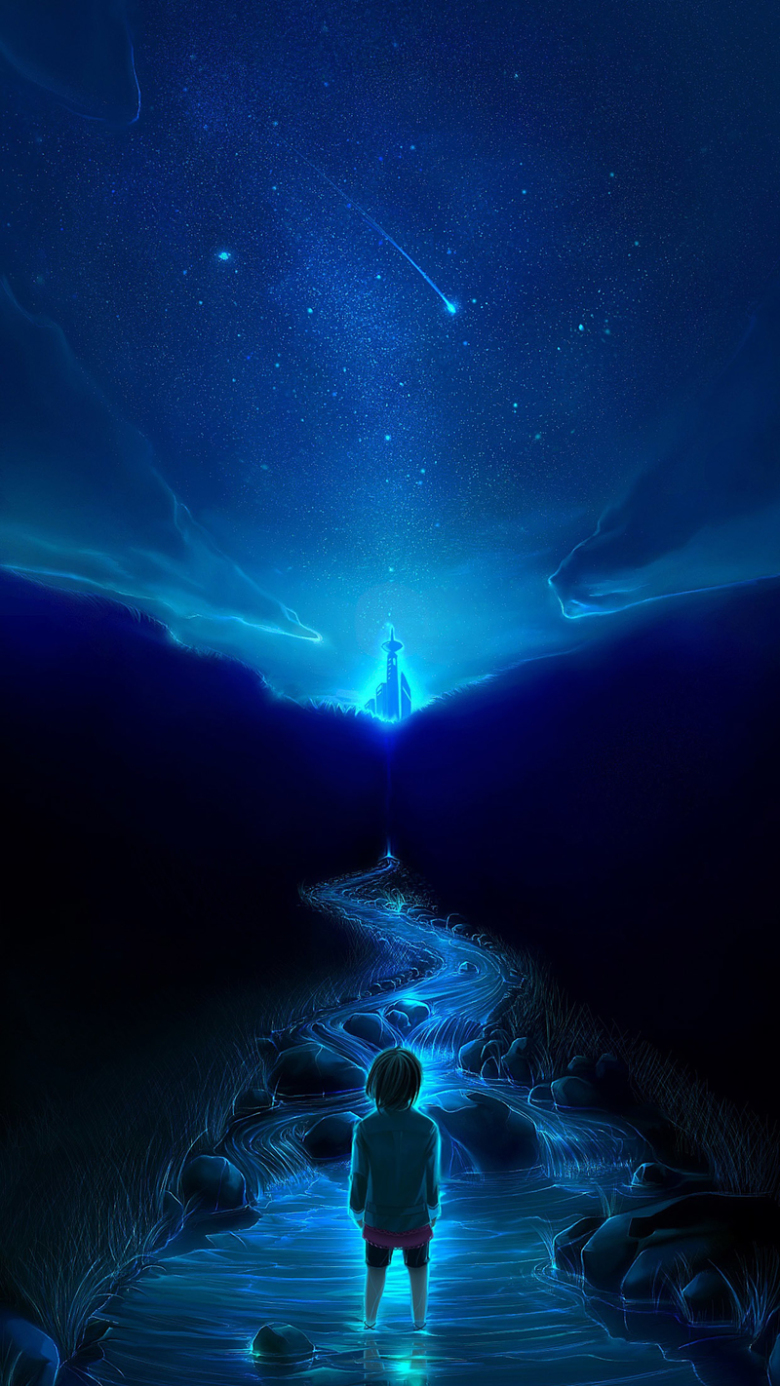 梦幻蓝色h5背景