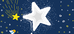 卡通插画儿童星空banner
