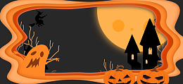 万圣节小鬼卡通背景